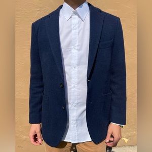 RODD & GUN Navy Blue Wool Blend Sports Jacket Blazer Size Large